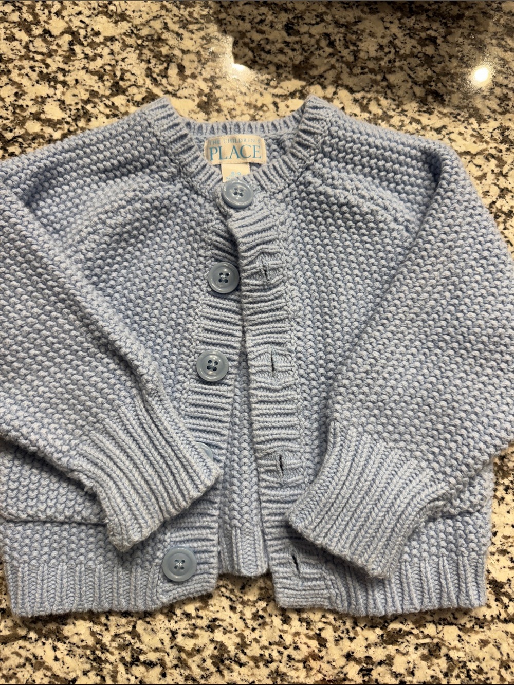 The Children's Place Baby Blue Knit Button-Up Cardigan